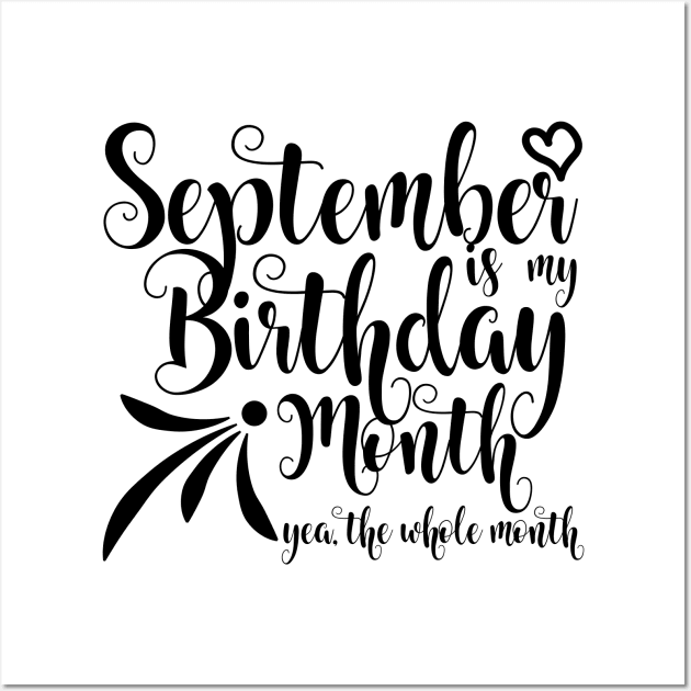 September Birthday Wall Art by Kuys Ed